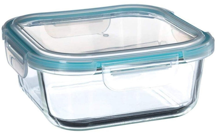 5five boîte à lunch simplement intelligente cristal transparent bleu 1 l 18,20 x 18,20 x 18,3 cm