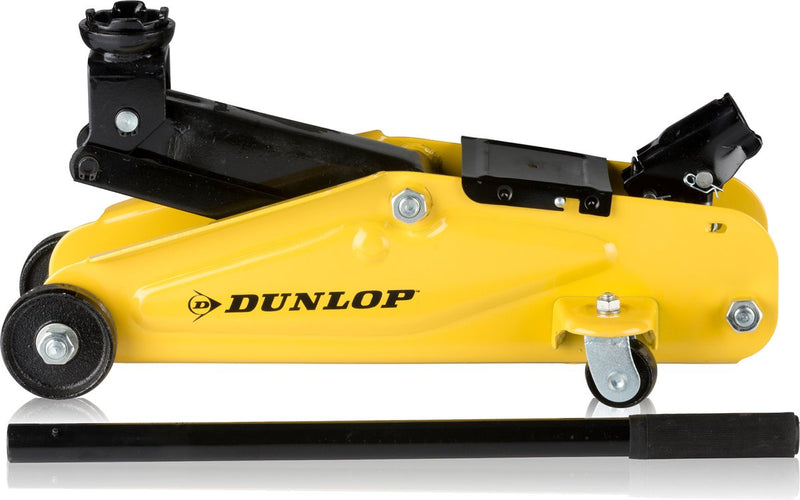Cric hydraulique Dunlop - cric de voiture avec capacité de levage de 2000 kg - cric de garage avec hauteur de levage de 135 mm à 305 mm - métal - jaune noir