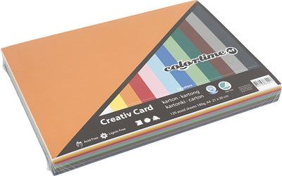 Creativ Company colored Cardboard A4, 12 x 10 feuilles