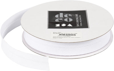 Biais Creativ company, l: 20 mm, blanc, 25 m 1 rouleau