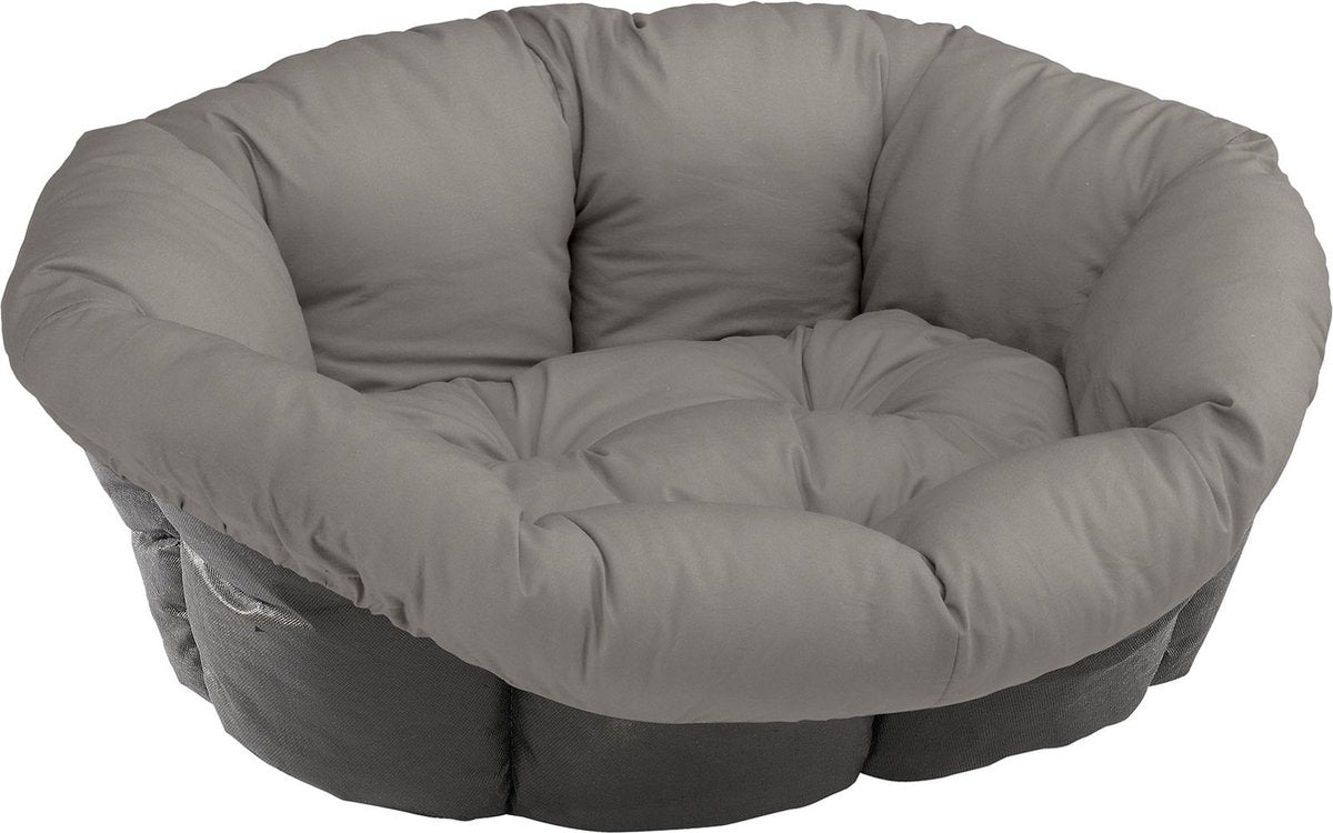 Ferplast canapé panier animal 73 x 55 cm velours polyester gris