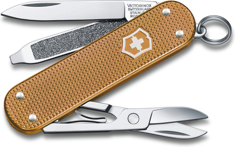 Couteau de poche Victorinox classic alox colours - sable humide - 5 fonctions
