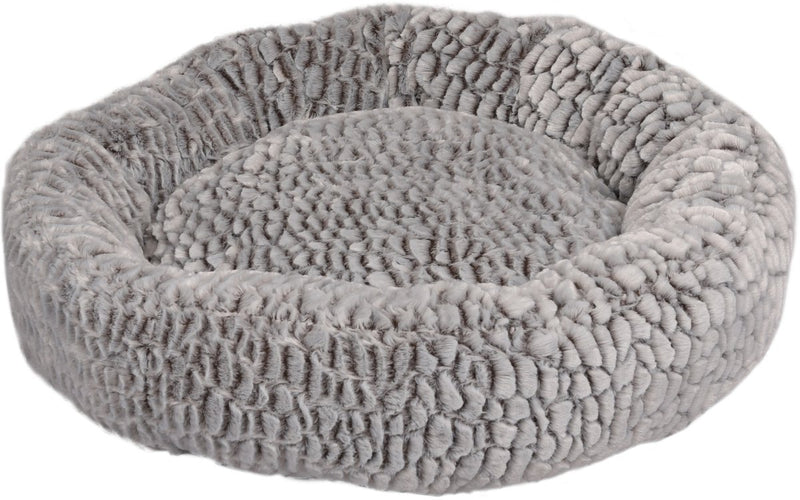 Panier Flamingo snoozzy rond - gris - 70 x 70 x 18 cm - panier souple pour chiens et chats