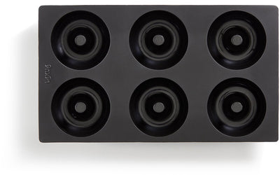 Lékué moule à pâtisserie 6 beignets ou bagels - silicone - noir
