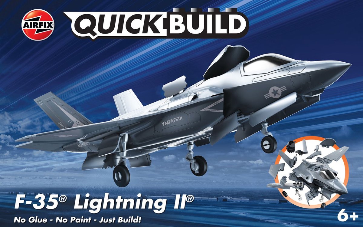 Kit de modèle Airfix - J6040 quickbuild f-35b Lightning II avion en plastique - - kit de modèle
