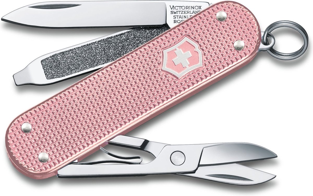 Couteau de poche Victorinox classic alox colours - barbe à papa - 5 fonctions