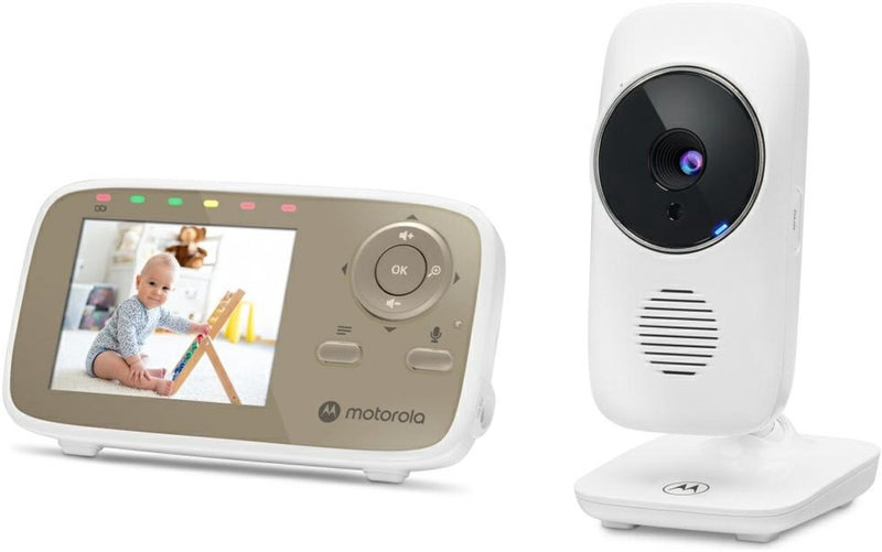 Motorola Nursery vm 483 - Babyphone vidéo pour bébé - Unité parents 2,8 pouces - Infrarouge - Zoom numérique - Fonction talk-back