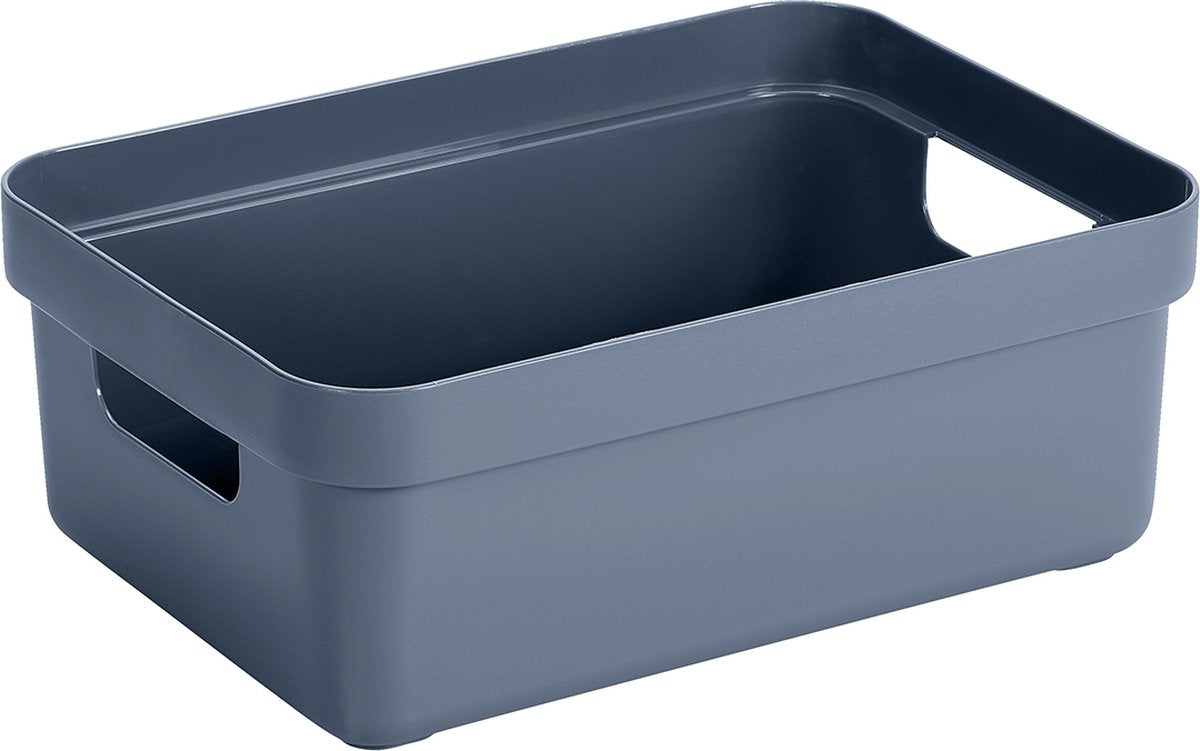 Sunware - boîte de rangement sigma home 9l bleu foncé - 35 x 24,6 x 12,2 cm