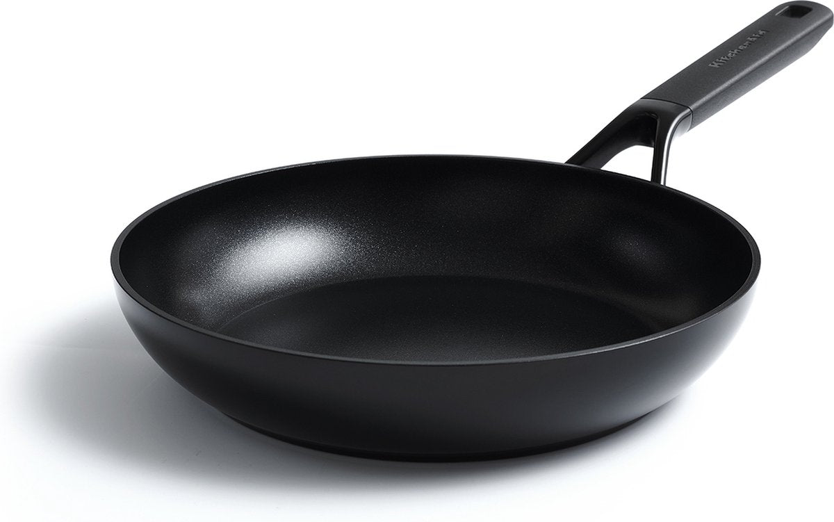 Kitchenaid classic ensemble de poêles à frire en aluminium forgé 2 pièces - noir - induction - antiadhésif - sans PFA