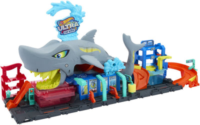 Lavage de voiture ultra requin de Hot Wheels City