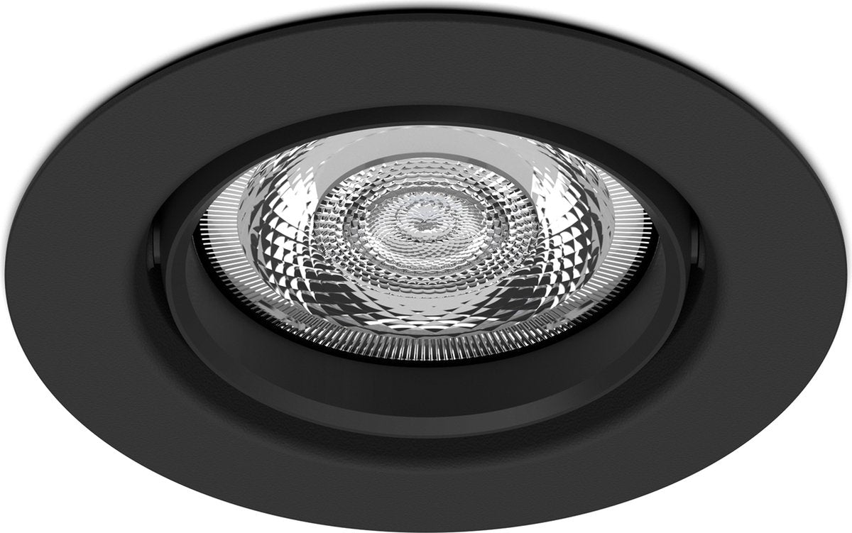 Spot encastrable Philips LED Philips Impala - 1 lumière - noir - rond