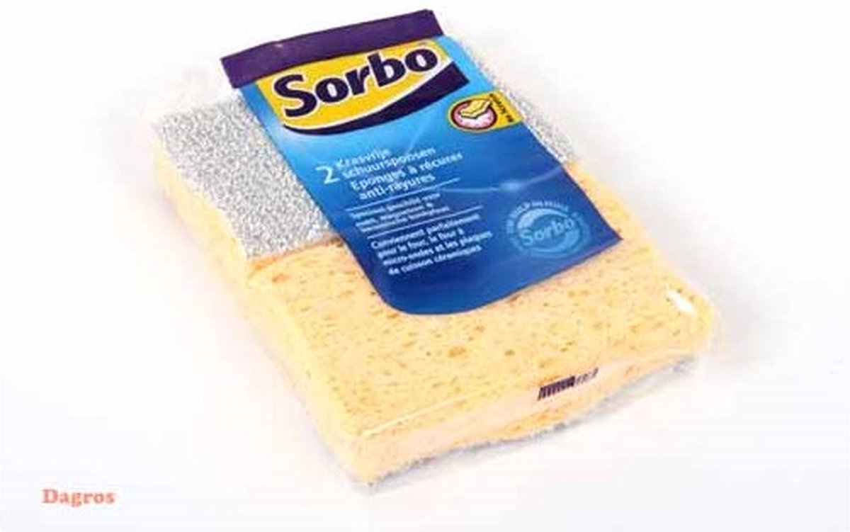 Éponge à récurer anti-rayures Sorbo 2 pcs - 11x7x4cm