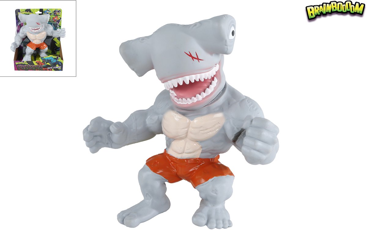 Brainboooom stretch monstre prédateur requin marteau, 22 cm
