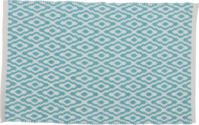 Differnz brighton bath mat 100% cotton blue white 50 x 80 cm