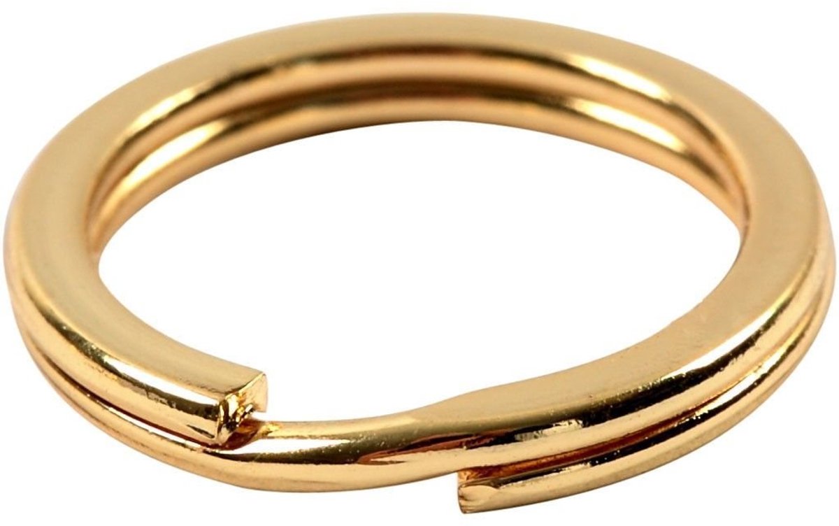 Bague fendue Vivi Gade, d 15 mm, plaqué or, 15 pièces 1 boîte
