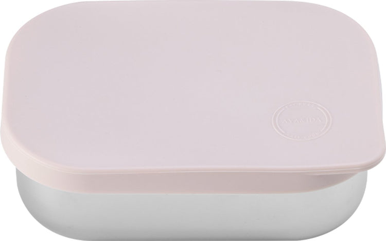 Aya ida aya ida - boîte à lunch - boîte de rangement - à emporter - pain - déjeuner - salade - acier inoxydable - couvercle en silicone - 900 ml - rose tendre