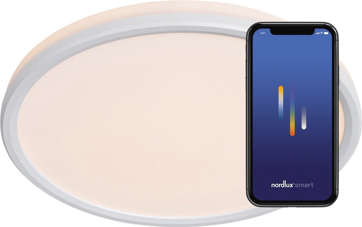 Nordlux liva-plafonnier-smart-2700 6500k+rgb-ip44-blanc