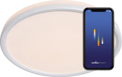Nordlux liva-plafonnier-smart-2700 6500k+rgb-ip44-blanc