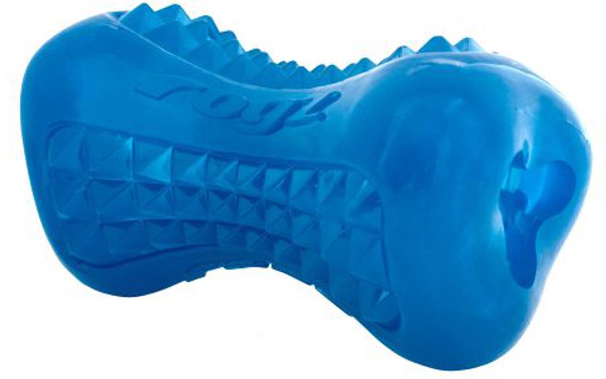 Rogz pour chiens | miam bleu moyen | jouet pour chien | jouet de collation | mordant dur