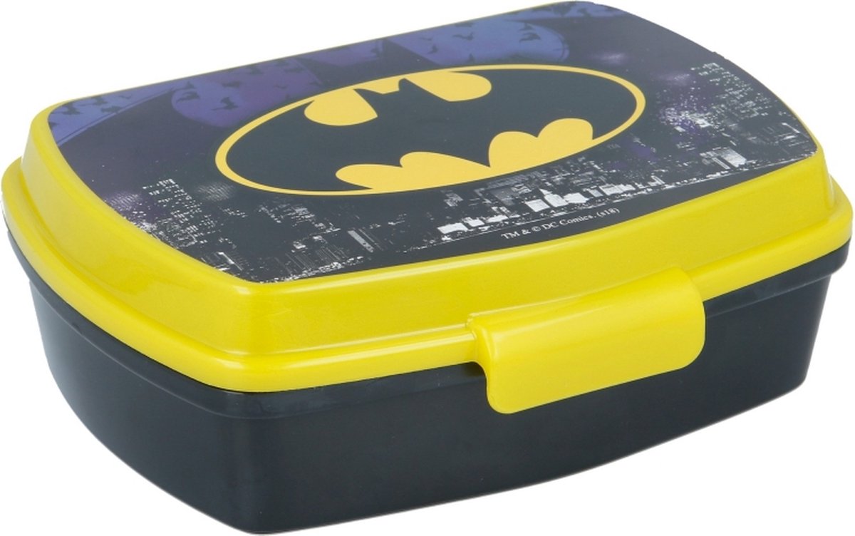 Stor boîte à lunch batman - jaune noir - boîte à lunch bat-man
