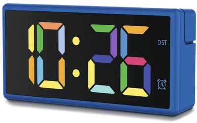 Réveil Hama - Ibiza - écran multicolore - fonction de chargement USB - bleu