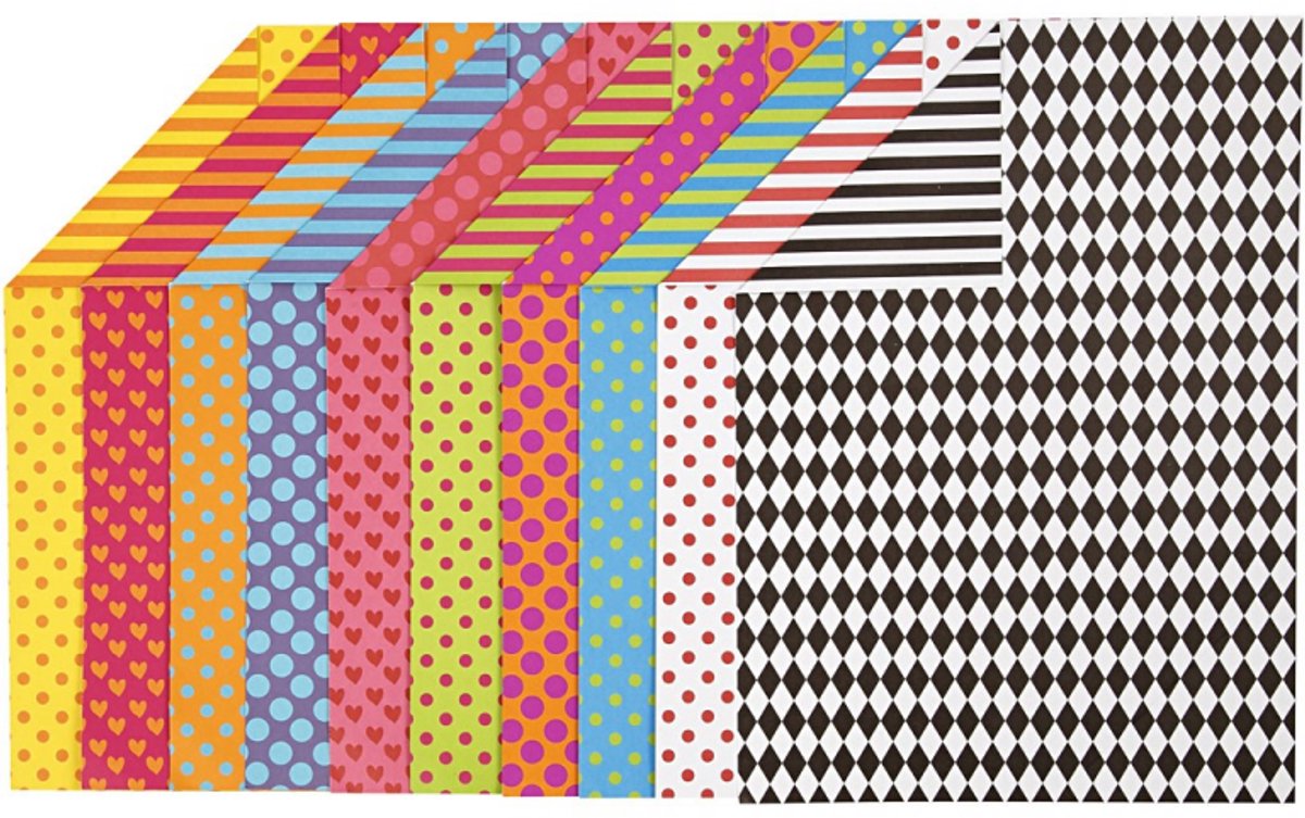 Couleur en carton imprimé A4, 20 feuilles, 250gr.