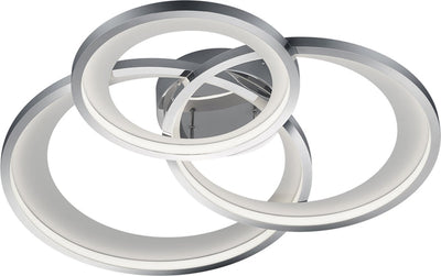 Trio Granada - plafonnier - chrome - incl. 1x SMD 36w - dimmable avec interrupteur - montage au plafond