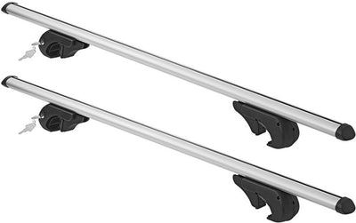 Ensemble de rack de toit menabo aluminium 120 cm argent