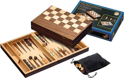 Champ de cassette de backgammon pour dames d'échecs Philos 40 mm, hauteur du roi 78 mm