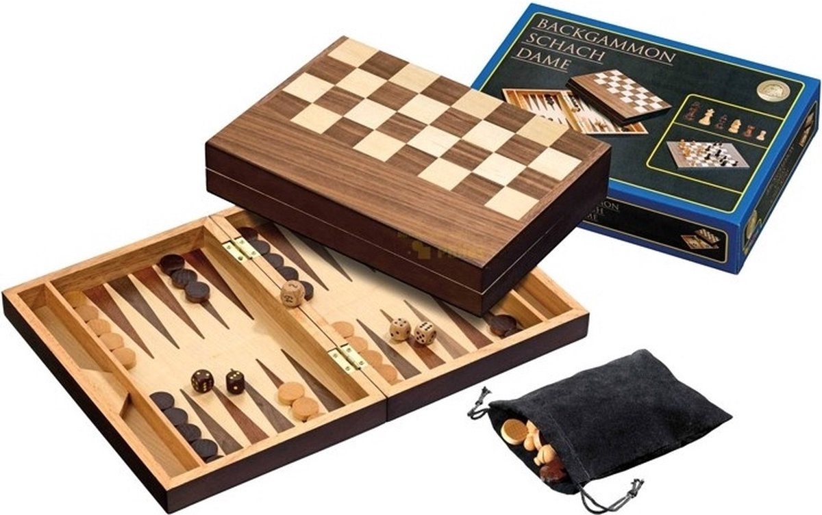 Champ de cassette de backgammon d'échecs Philos 40 mm, hauteur du roi 76 mm