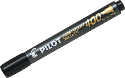 Marqueur permanent pilot 400 pointe biseautée noir