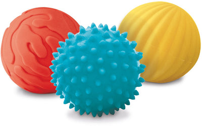 Ludi - 3 boules sensorielles - avec relief différent - jouets sensoriels - jouets moteurs - jouets pour tout-petits