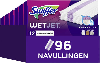 Recharges Swiffer Wetjet - 8 x 12 lingettes nettoyantes