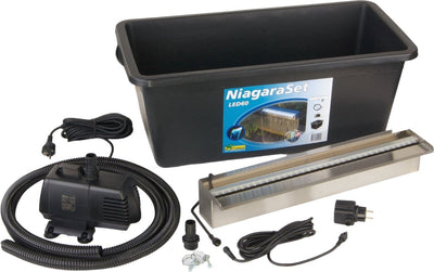Ubbink Ubbink Niagara Balk Waterfall Steel inoxydable + Éclairage LED 60 cm incl.