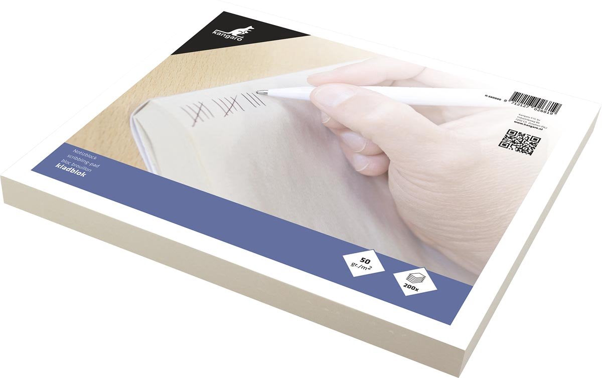 Bloc-notes Kangaro, 230 × 198 mm, vierge (paquet de 5)