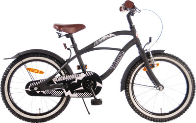 Volare Black Cruiser Children's Bike - Boys - 18 pouces - noir - 95% assemblé