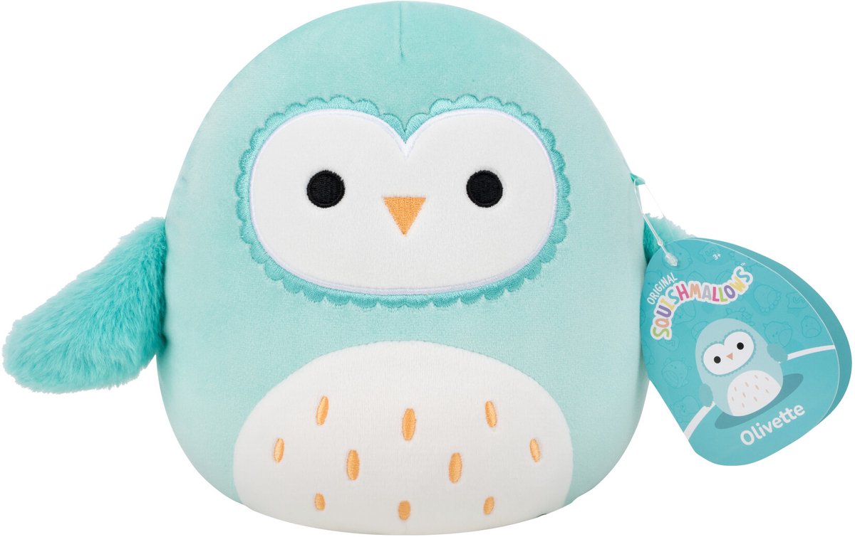 Peluche peluche Jazwares squishmallows - olivette la chouette effraie - 19cm