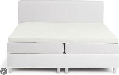 Drap-housse Nightkiss Damai pour surmatelas - coton - 180 x 200 - ivoire