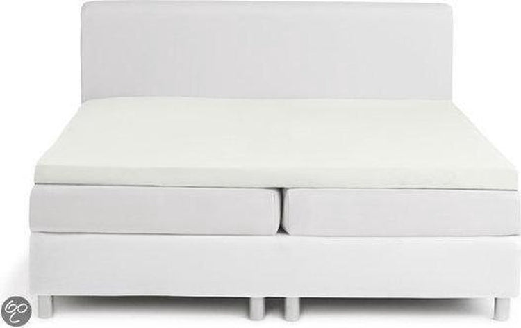Drap-housse Nightkiss Damai pour surmatelas - coton - 180 x 200 - ivoire