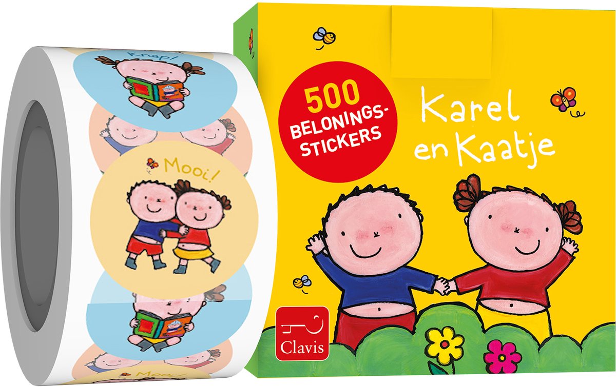 Clavis Karel et Kaatje récompensent les autocollants. 3+