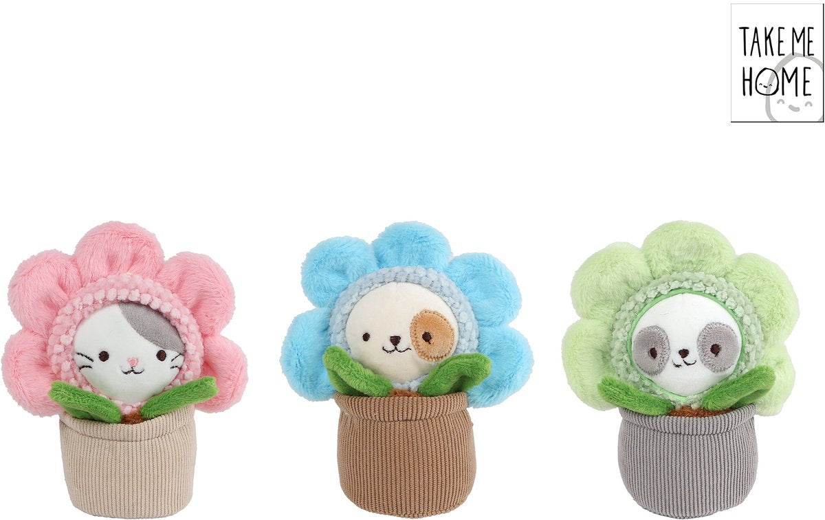 Peluche chat en pot Take Me Home - 16 cm