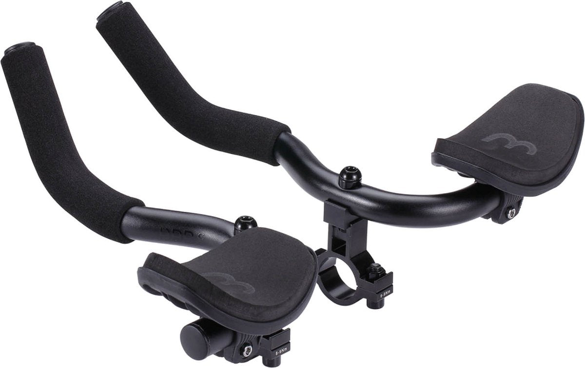 Bbb cycling aerobar vélo de course - guidon inclinable en aluminium - aérobar réglable avec accoudoir - guidon contre la montre - guidon de triathlon - compatible avec guidon de vélo 22,2, 25,4 ou 31,8 mm - aerocomfort bhb-59