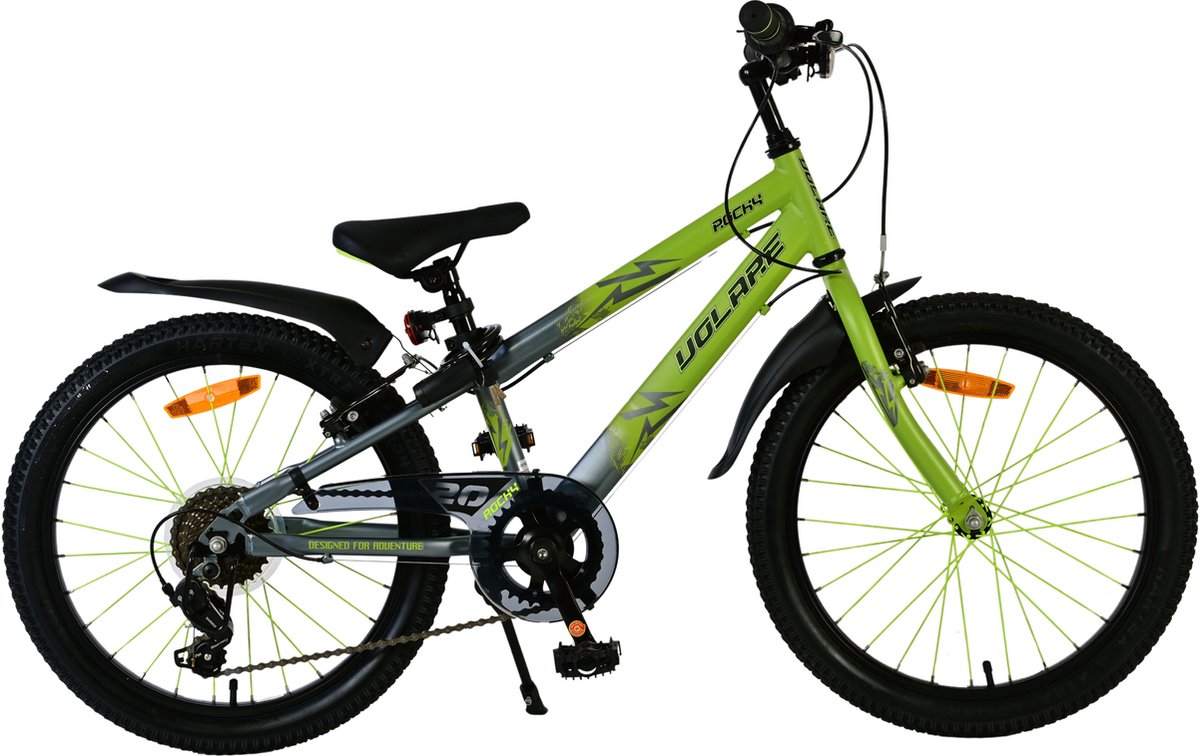 Volare Rocky Children's Bicycle 20 pouces 7 vitesses gris vert