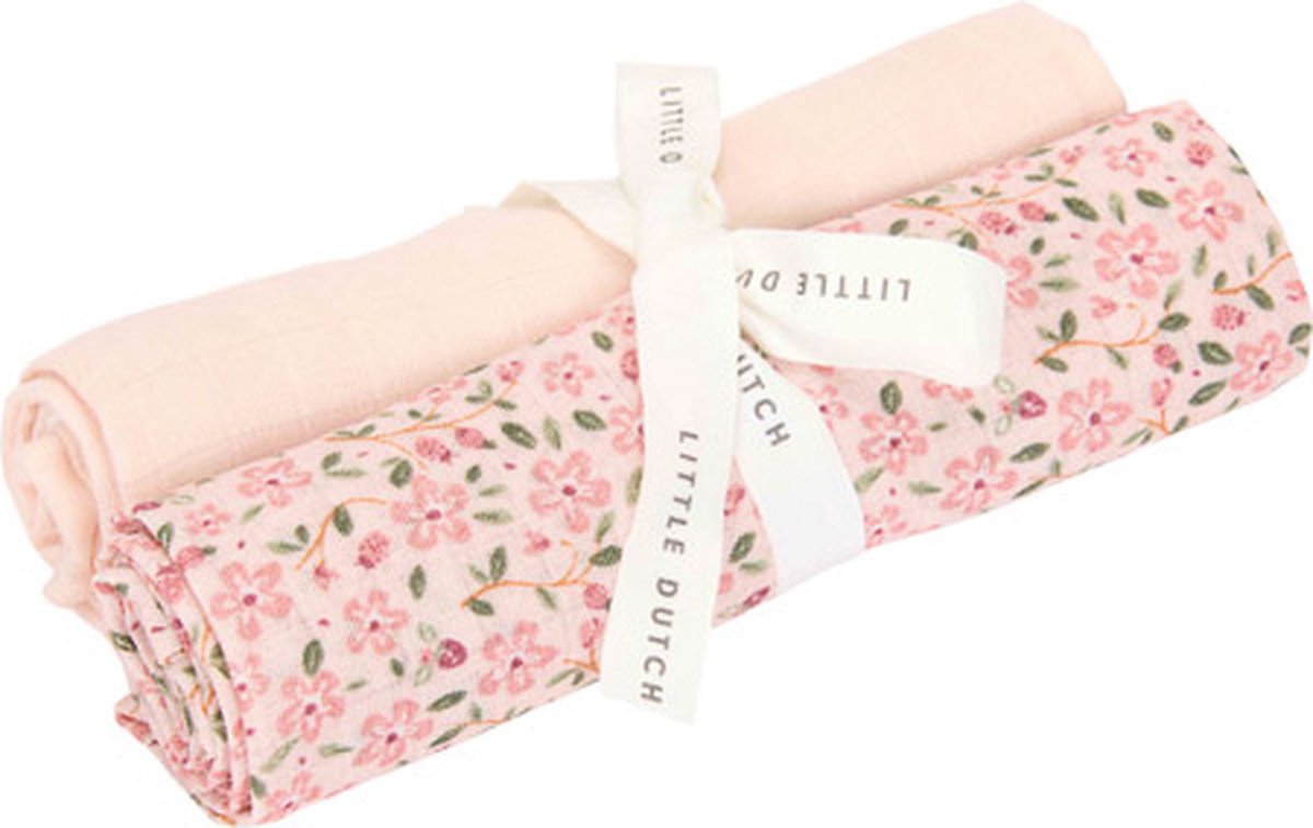 Petit swaddle hollandais - rose - jardin féérique - fée floral