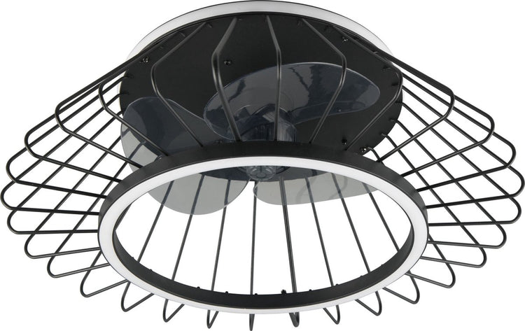 Rl vis ta lumière réalité karlsborg - ventilateur - noir mat - incl. 1x CMS 30w