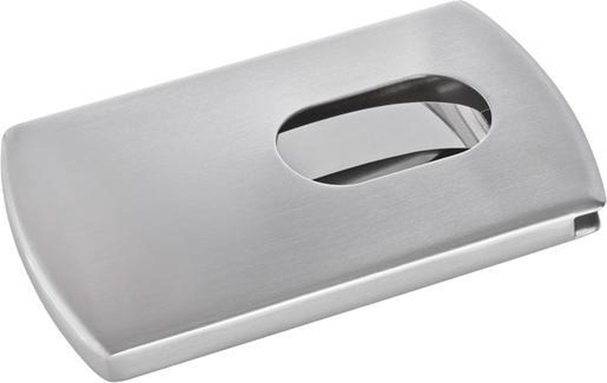 Sigel porte-cartes de visite snap - acier inoxydable - pour 12 cartes - argent - si-vz120