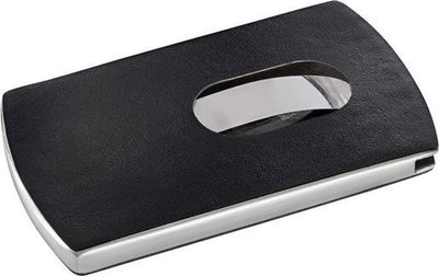 Sigel snap cartes de visite - cuir inox - pour 12 cartes - argent noir - si-vz121