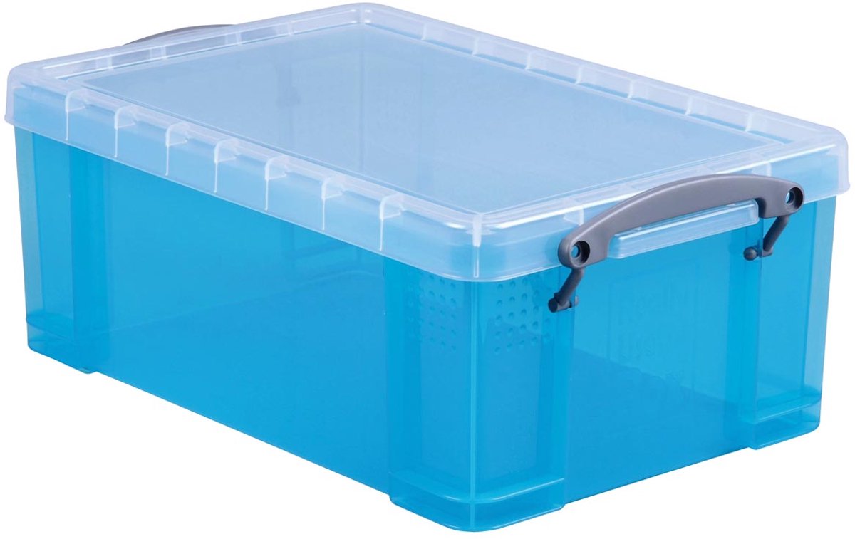 Boîtes vraiment utiles boîte vraiment utile 9 litres transparent bleu vif