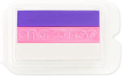 Snazaroo 1117001 peinture pour le visage florale 3 couleurs split cake - peinture pour le visage violet rose blanc, lavable et respectueuse de la peau