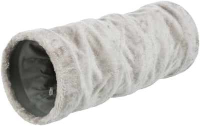 Trixie tunnel de jeu peluche gris 60x22 cm